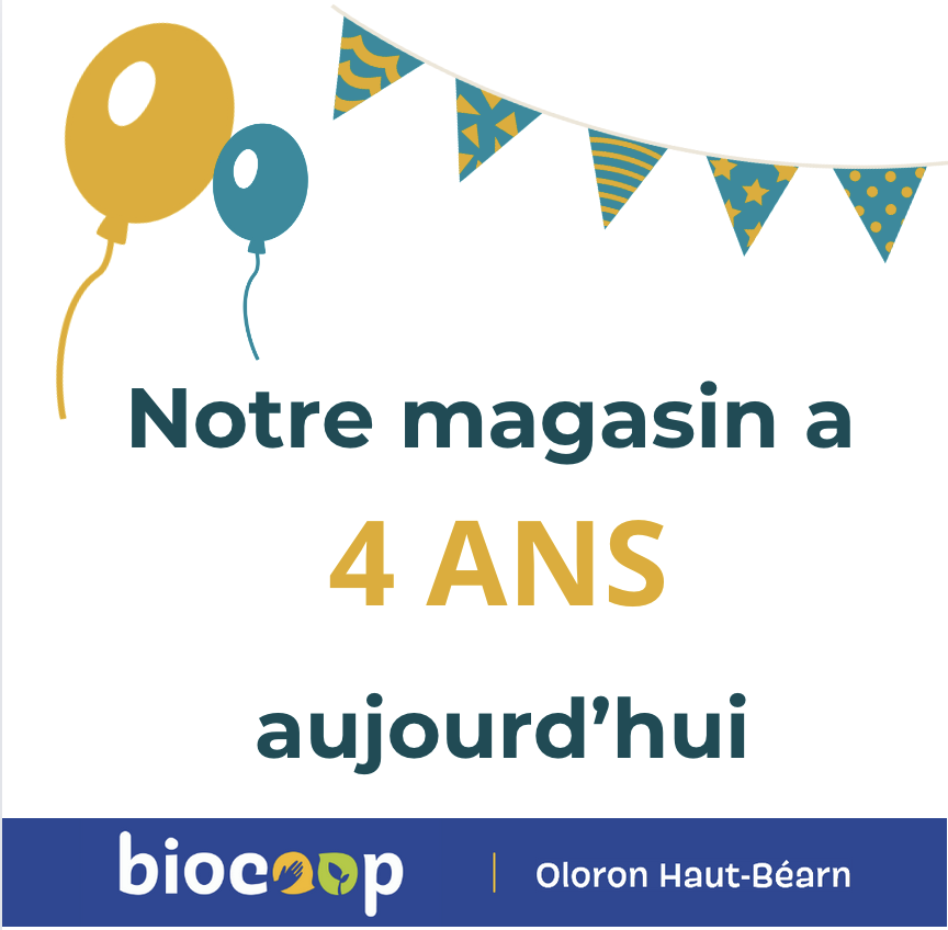 Notre magasin a 4 ans !