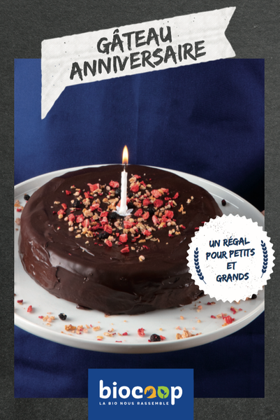 Recette du gâteau anniversaire de Biocoop